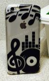 Case de Silicone Love Música Black iphone 6/6s