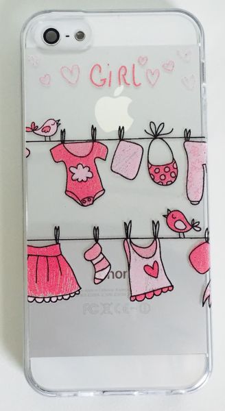 Case de Silicone Varal Roupas Girl iphone 5/5s/SE