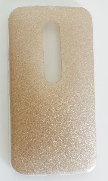 Case de Silicone Brilho Dourado Moto G 3