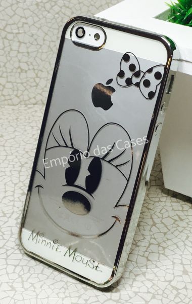 Case Luxo Minnie Prata iPhone 5/5s/SE