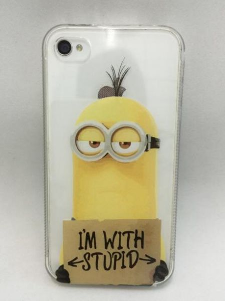 Case Minions Meu Malvado Favorito With Stupid iPhone 4/4s