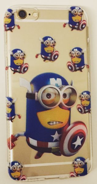 Case de Silicone Minions Capitao America iphone 6