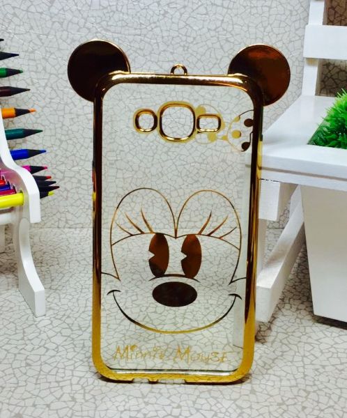 Case Luxo Minnie Orelha Gold Galaxy J7 J700