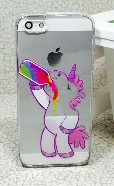 Case de Silicone Bebendo Amor Unicornio iphone 6 plus/6s plus