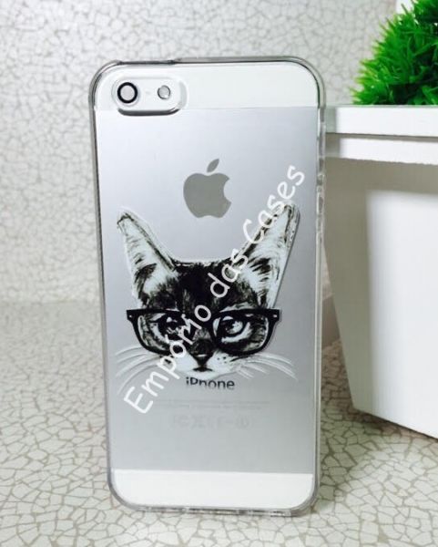 Case de Silicone Gatinho Intelectual Iphone 6 Plus/6s plus