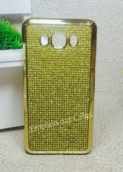 Case Glamour Strass Dourada J5 J510