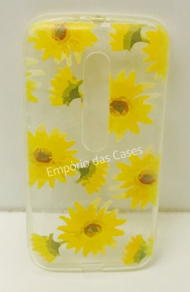 Case de Silicone Flores Moto G3