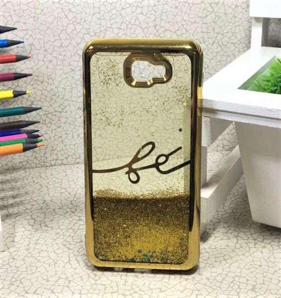 Case Água Glitter Fé Gold Galaxy J7 Prime