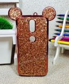 Case Minnie Luxo Orelha Strass Moto G4 / G4 Plus