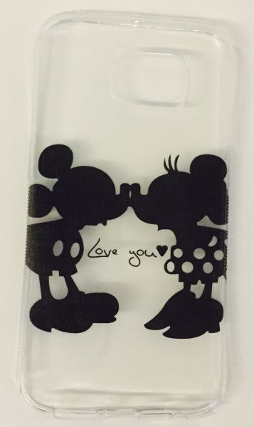 Case de Silicone Minnie e Mickey beijo Galaxy S6