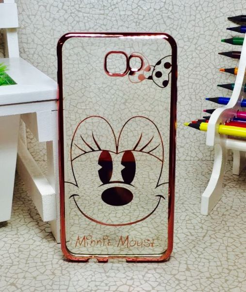 Case Minnie Face Luxo Rose Galaxy J7 Prime