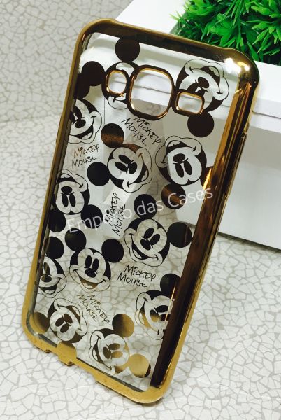 Case Luxo Mickey Dourado Galaxy J7 J700