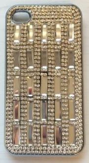 Case Luxo Strass Prata iPhone 4/4s