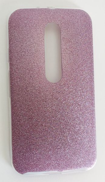 Case de Silicone Brilho Rosa Moto G 3