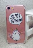 Case de Silicone Não pedi sua opinião iphone 6/6s