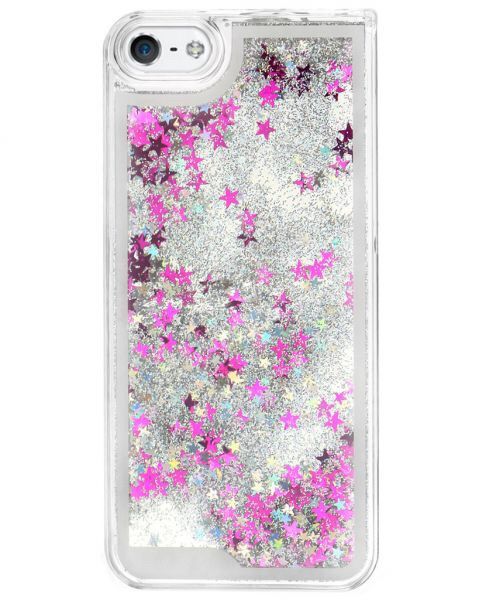 Case Água Glitter Star Prata iPhone 6