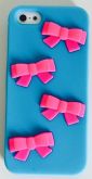 Case de Silicone Pink Lacinhos Azul iphone 6