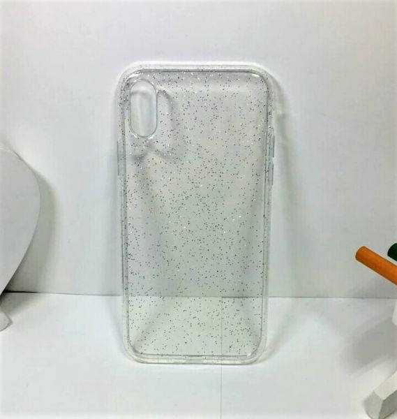 Case Flexível Glitter Prata iphone X