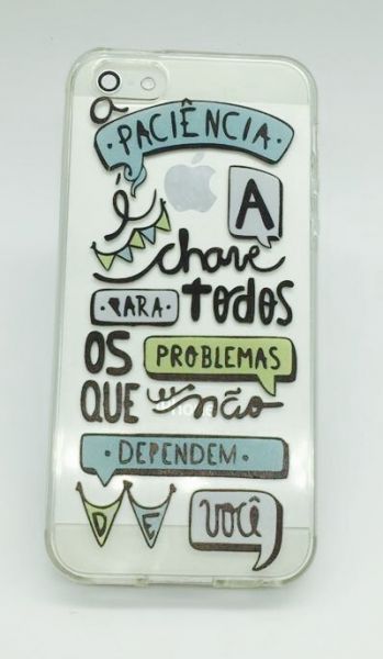Case de Silicone A paciência é a chave iPhone 5/5s/SE