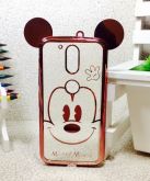 Case Orelha Luxo Mickey Rose Moto G4 / G4 Plus