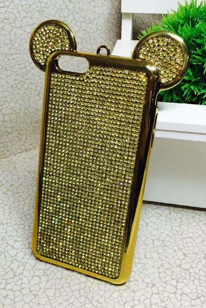 Case Minnie Luxo Orelha Strass iPhone 6 plus/6s plus