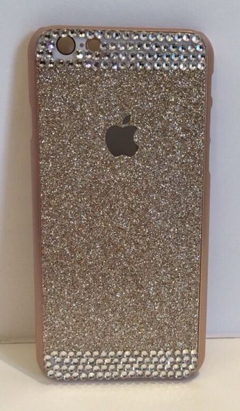 Case Apple Luxo Dourado com Strass iPhone 6