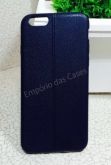 Case Flexível estilo Couro Azul iphone 6/6s