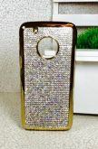 Case Glamour Strass Dourado Moto G5 /G5 play