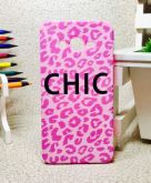 Case 3D Chic Oncinha Rosa Galaxy Gran Prime