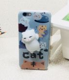 Case 3D Squishy Gatinho Azul Phone 6/6s