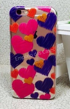 Case de Silicone Corações in Love iphone 6/6s