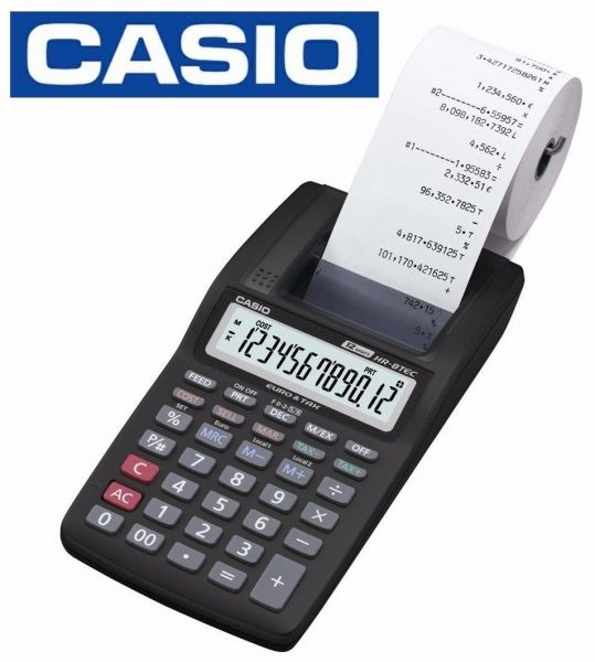 Calculadora Casio Hr8tm com Impressão em Bobina Hr-8tm 12 Dig