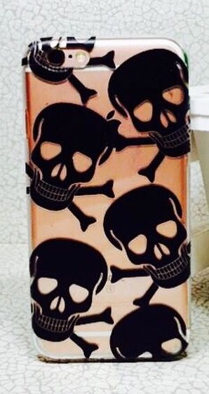 Case de Silicone Caveira Black iPhone 6/6s