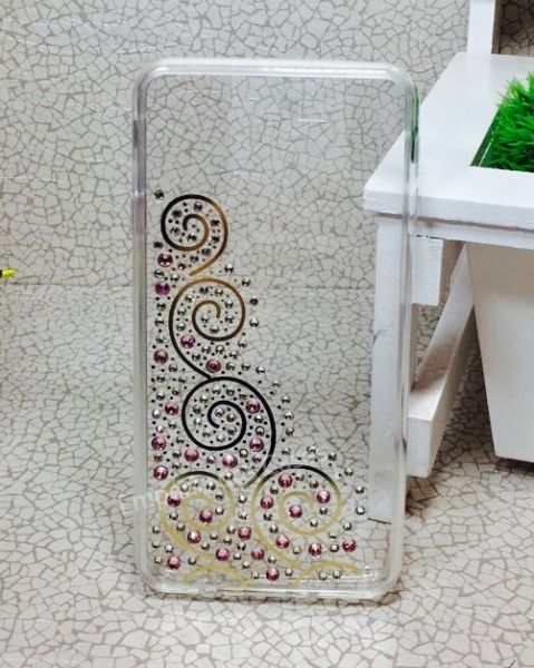 Case de Silicone Luxo Strass Henna Galaxy J7 Prime