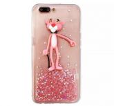 Case 3D Pantera Cor de Rosa Iphone 8 Plus