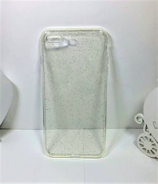 Case Flexível Glitter Prata iphone 7 plus