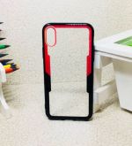 Case anti impacto clean preto e vermelho iPhone X