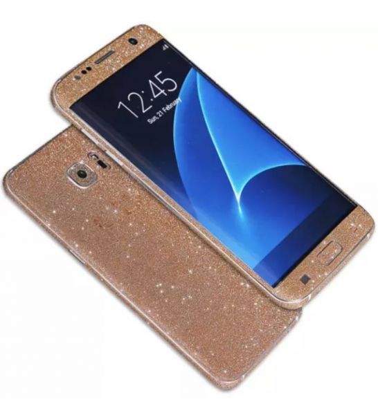 Película Adesiva 360 Glitter Bronze Galaxy S6 Edge