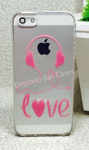 Case de Silicone Love Music iphone 5/5s/SE