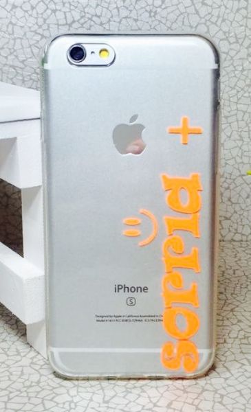 Case de Silicone Sorria Laranja iphone 6/6s