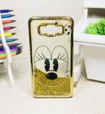 Case Água Glitter Minnie Gold Galaxy J7 J710