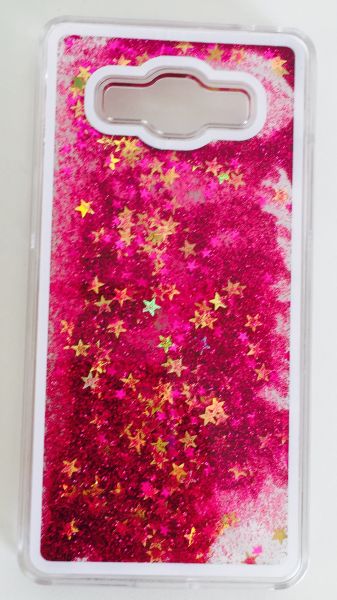 Case Água Glitter Star Pink Galaxy Gran Prime