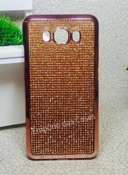 Case Glamour Strass Rose J7 J710