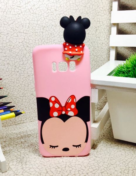 Case 3D Minnie Rosa Agarradinho Galaxy S8 Plus