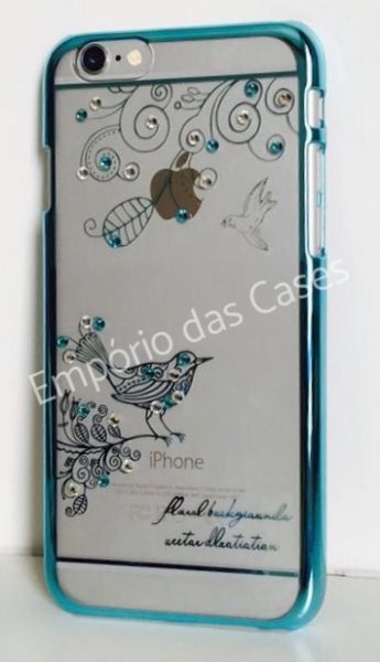 Case Luxuosa Strass Azul Mod.1 iphone 6/6s