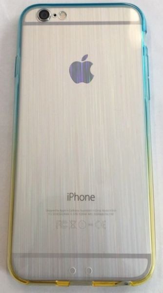Case Brilhante Degrade Azul e Amarelo iphone 6