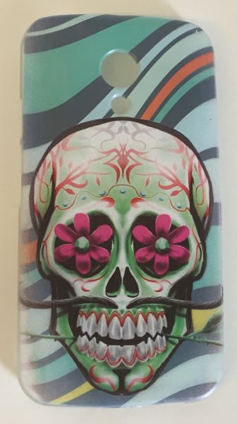 Case Caveira Silicone Moto G 2