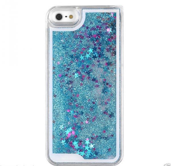 Case Água Glitter Star Azul iPhone 5c