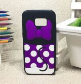 Case 3D Minnie Laço Roxo Galaxy S7 Edge