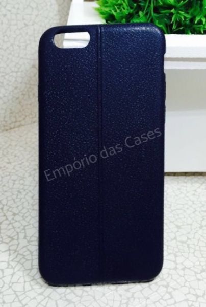 Case Flexível estilo Couro Azul iphone 6/6s